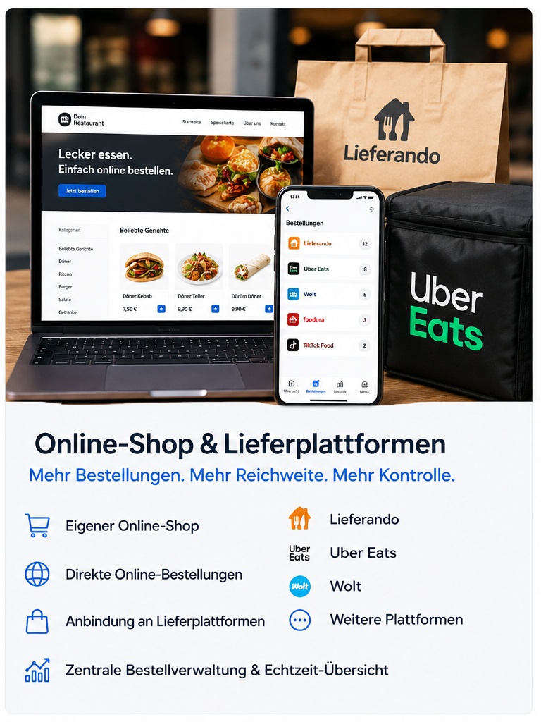 Online Shop und Lieferplattformen